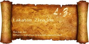 Lakatos Zinajda névjegykártya